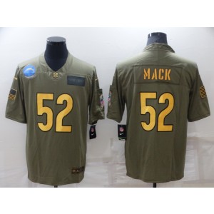 Nike Chargers 52 Khalil Mack Gold Salute To Service Limited Men Jersey