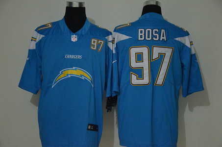 Nike Chargers 97 Joey Bosa Blue Team Big Logo Number Vapor Untouchable Limited Jersey