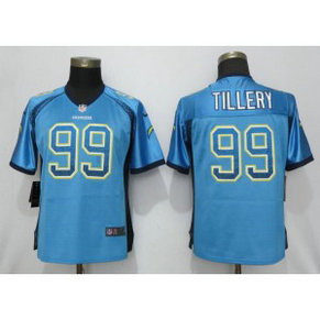 Nike Chargers 99 Jerry Tillery Blue Drift Fashion Limited Women Jersey