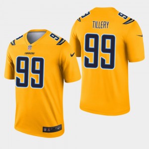 Nike Chargers 99 Jerry Tillery Gold Inverted Legend Men Jersey