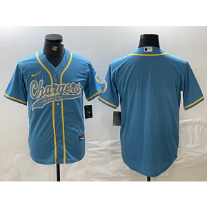 Nike Chargers Blank Blue Vapor Baseball Limited Men Jersey