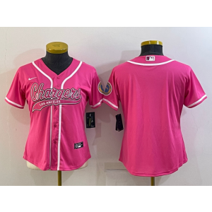 Nike Chargers Blank Pink Vapor Baseball Limited Women Jersey