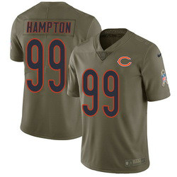 Nike Chicago Bears #99 Dan Hampton Olive Men's Stitched NFL Limited 2017 Salute To Service Jersey