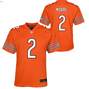 Nike Chicago Bears 2 D.J. Moore Orange Vapor Limited Youth Jersey