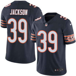 Nike Chicago Bears Men's #39 Eddie Jackson Limited Stitched Blue Rush Vapor Untouchable NFL