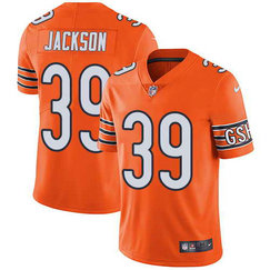 Nike Chicago Bears Men's #39 Eddie Jackson Limited Stitched Orange Rush Vapor Untouchable NFL