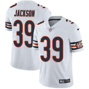 Nike Chicago Bears Men's #39 Eddie Jackson Limited Stitched White Rush Vapor Untouchable NFL