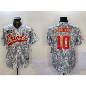 Nike Chiefs 10 Isiah Pacheco Camo Vapor Baseball Limited Men Jersey