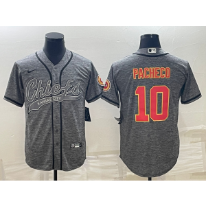 Nike Chiefs 10 Isiah Pacheco Grey Vapor Baseball Limited Men Jersey