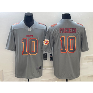 Nike Chiefs 10 Isiah Pacheco Grey Vapor Limited Men Jersey