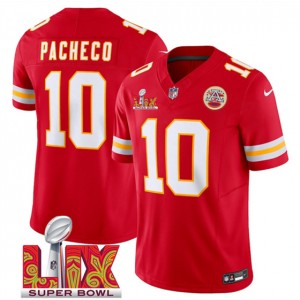 Nike Chiefs 10 Isiah Pacheco Red 2025 Super Bowl LIX F.U.S.E. Vapor Limited Men Jersey