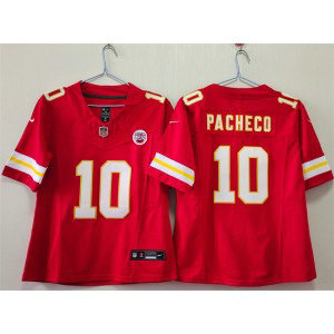 Nike Chiefs 10 Isiah Pacheco Red F.U.S.E. Vapor Limited Women Jersey(Run Small)