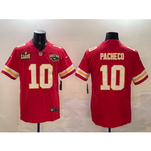 Nike Chiefs 10 Isiah Pacheco Red Super Bowl Vapor Limited Men Jersey