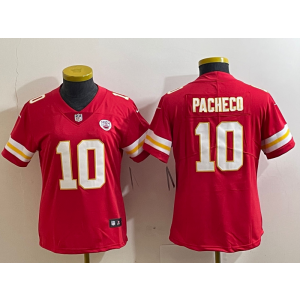 Nike Chiefs 10 Isiah Pacheco Red Vapor Untouchable Limited Women Jersey