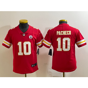 Nike Chiefs 10 Isiah Pacheco Red Vapor Untouchable Limited Youth Jersey