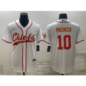 Nike Chiefs 10 Isiah Pacheco White Vapor Baseball Limited Men Jersey