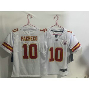 Nike Chiefs 10 Isiah Pacheco White Vapor Limited Youth Jersey