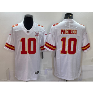 Nike Chiefs 10 Isiah Pacheco White Vapor Untouchable Limited Men Jersey