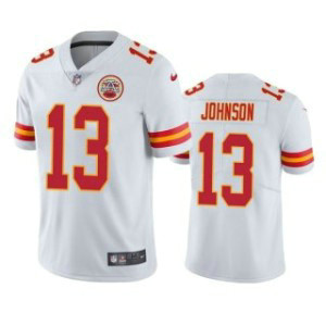 Nike Chiefs 13 Nazeeh Johnson White Vapor Untouchable Limited Men Jersey