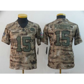 Nike Chiefs 15 Patrick Mahomes 2018 Camo Salute To Service Limited Youth Jersey