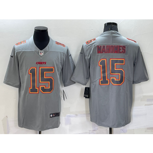 Nike Chiefs 15 Patrick Mahomes Gray Atmosphere Fashion Vapor Limited Men Jersey