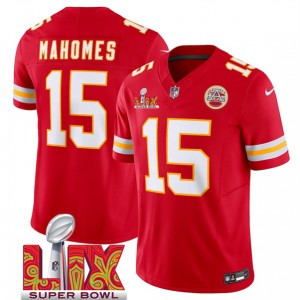 Nike Chiefs 15 Patrick Mahomes Red 2025 Super Bowl LIX F.U.S.E. Vapor Limited Men Jersey