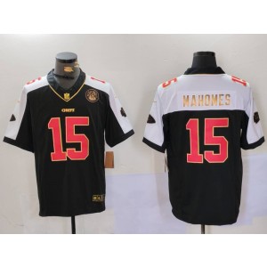 Nike Chiefs 15 Patrick Mahomes Red Gold Vapor Limited Men Jersey