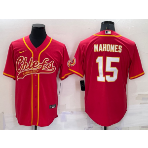 Nike Chiefs 15 Patrick Mahomes Red Vapor Baseball Limited Men Jersey