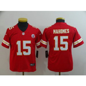 Nike Chiefs 15 Patrick Mahomes Red Vapor Untouchable Limited Youth Jersey