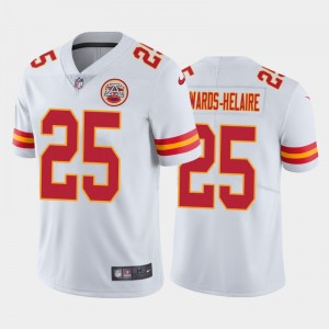 Nike Chiefs 25 Clyde Edwards-Helaire White 2020 NFL Draft Vapor Limited Men Jersey