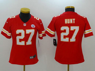 Nike Chiefs 27 Kareem Hunt Red Women Vapor Untouchable Player Limited Jersey