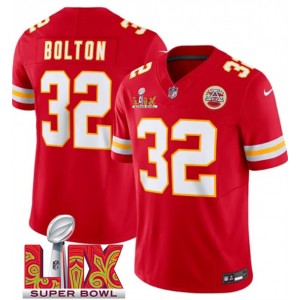Nike Chiefs 32 Nick Bolton Red 2025 Super Bowl LIX F.U.S.E. Vapor Limited Men Jersey