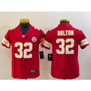Nike Chiefs 32 Nick Bolton Red Vapor Untouchable Limited Youth Jersey