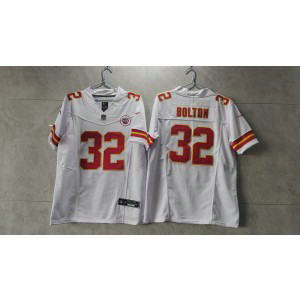 Nike Chiefs 32 Nick Bolton White 2023 F.U.S.E Vapor Limited Men Jersey