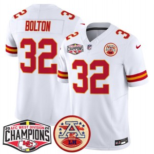Nike Chiefs 32 Nick Bolton White 2024 AFC West Division Champions F.U.S.E. Vapor Limited Men Jersey Nike Chiefs 32 Nick Bolton White 2024 AFC West Division Champions F.U.S.E. Vapor Limited Men Jersey