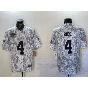 Nike Chiefs 4 Rice Arctic Camo 2024 F.U.S.E. Salute to Service Limited Men Jersey