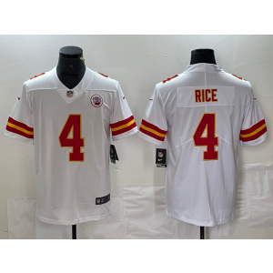 Nike Chiefs 4 Rice White Vapor Untouchable Limited Men Jersey