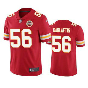 Nike Chiefs 56 George Karlaftis Red 2022 NFL Draft Vapor Untouchable Limited Men Jersey