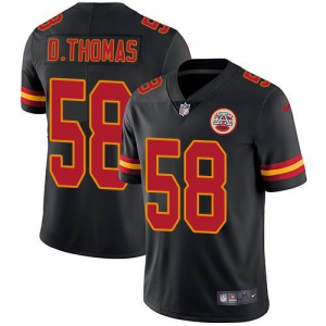 Nike Chiefs 58 Derrick Thomas Black Vapor Untouchable Limited Men Jersey