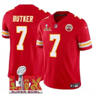 Nike Chiefs 7 Harrison Butker Red 2025 Super Bowl LIX F.U.S.E. Vapor Limited Men Jersey
