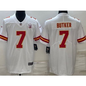 Nike Chiefs 7 Harrison Butker White Vapor Untouchable Limited Men Jersey