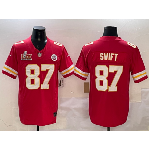 Nike Chiefs 87 Swift Red 2025 Super Bowl LIX F.U.S.E. Vapor Limited Men Jersey
