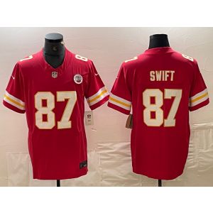 Nike Chiefs 87 Taylor Swift Red F.U.S.E Vapor Limited Men Jersey