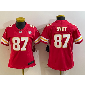 Nike Chiefs 87 Taylor Swift Red F.U.S.E Vapor Limited Women Jersey