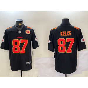 Nike Chiefs 87 Travis Kelce Black Vapor Limited Men Jersey