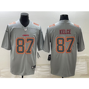 Nike Chiefs 87 Travis Kelce Grey Vapor Limited Men Jersey