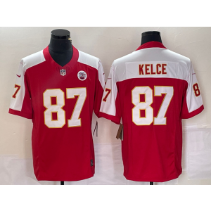 Nike Chiefs 87 Travis Kelce Red 2023 F.U.S.E Vapor Limited Men Jersey