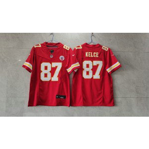 Nike Chiefs 87 Travis Kelce Red 2023 F.U.S.E Vapor Limited Men Jersey
