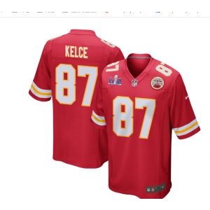 Nike Chiefs 87 Travis Kelce Red 2024 Super Bowl LVIII Vapor Limited Men Jersey
