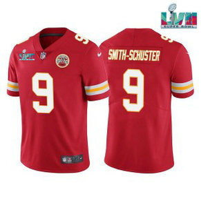 Nike Chiefs 9 JuJu Smith-Schuster Red 2023 Super Bowl LVII Vapor Limited Men Jersey
